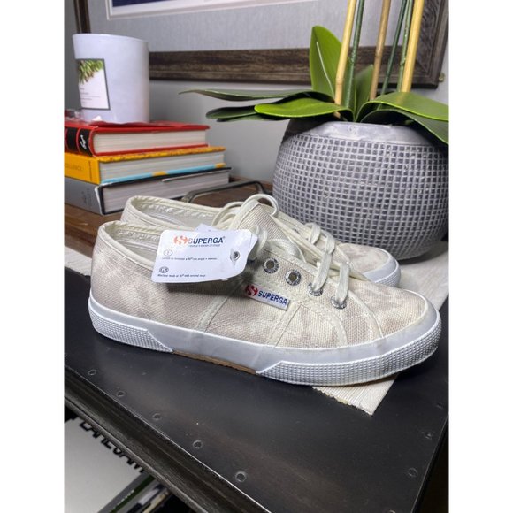 Superga 2750 Tie Dye Low Top Platform Sneaker Grey Women's Size 7 - Picture 6 of 12